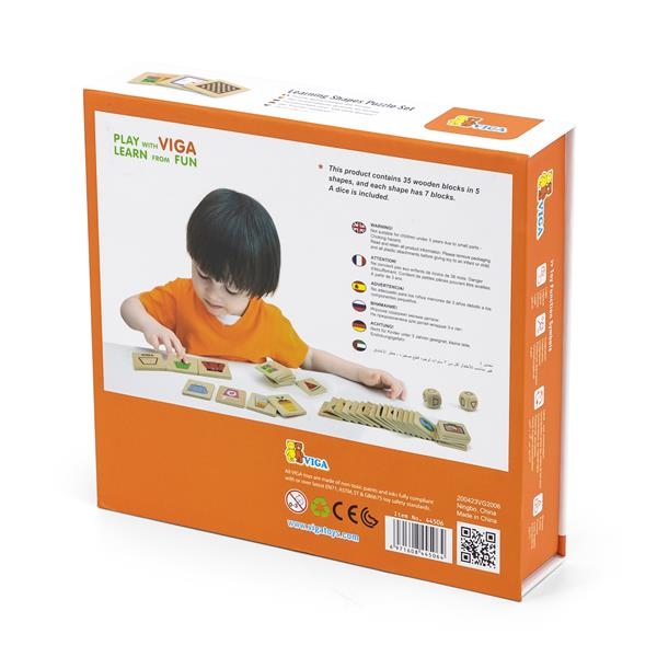 Деревянный пазл-игра Viga Toys Изучаем формы (44506) - Pampik - 7