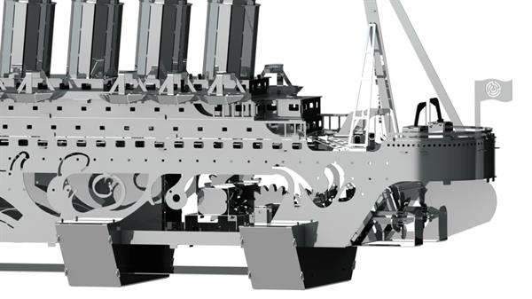 Коллекционная модель-конструктор Metal Time Lost at Sea Корабль Титаник (MT044) - Pampik - 7