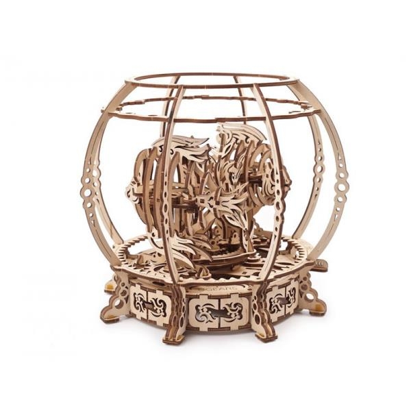 Деревянный механический 3D конструктор Ugears Аквариум (70155) - Pampik - 2