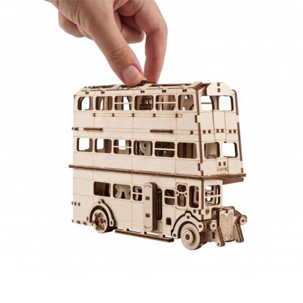 Дерев'яний механічний 3D конструктор Ugears Лицарський автобус, 268 деталей (70172) - Pampik - 5