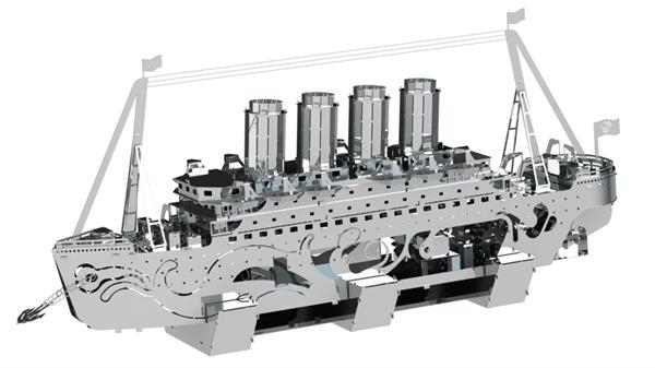 Коллекционная модель-конструктор Metal Time Lost at Sea Корабль Титаник (MT044) - Pampik - 3