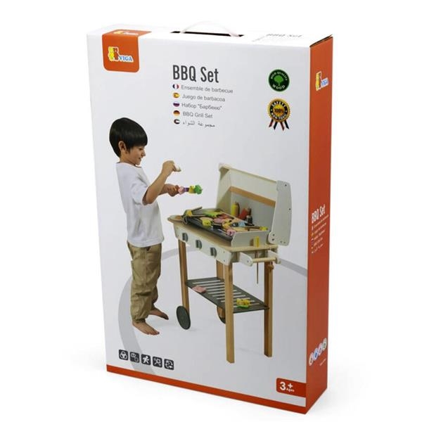 Детский гриль Viga Toys Барбекю с продуктами (44656) - Pampik - 7