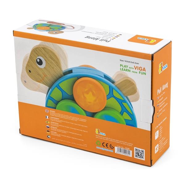 Дерев'яна каталка Viga Toys Черепаха (50080) - Pampik - 3