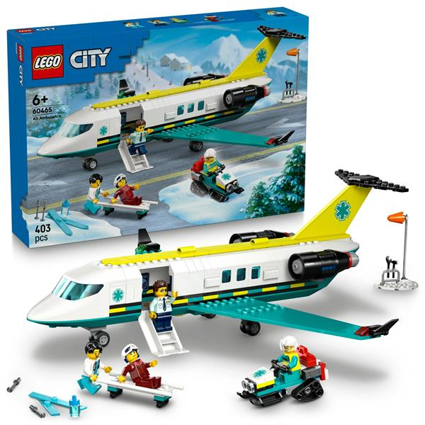 Конструктор LEGO City Літак швидкої медичної допомоги, 403 деталі (60465) - Pampik - 2