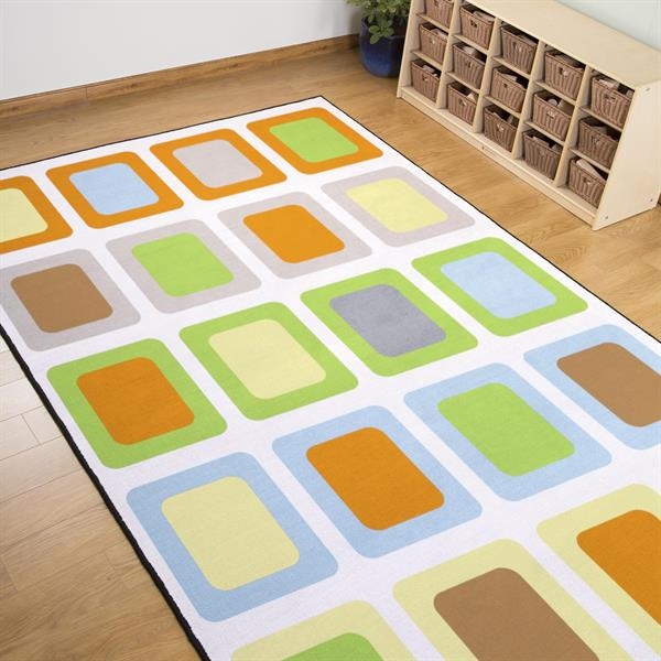Килим для дитячої University Кольорові квадрати 1,83 x 2,74 м (CDC4612) - Pampik - 4