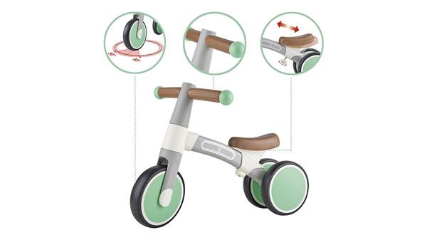 Біговел Hape Перша поїздка триколісний 7" світло-зелений (E0104) - Pampik - 9