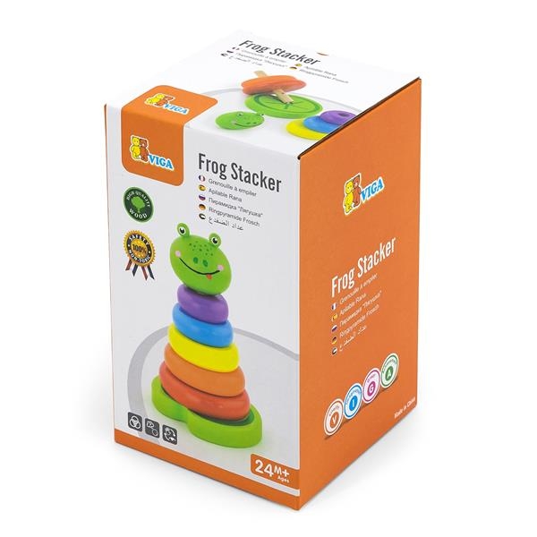 Дерев'яна пірамідка Viga Toys Жабка (50258) - Pampik - 2