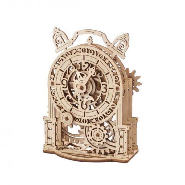 Деревянный механический 3D конструктор Ugears Винтажный будильник (70163) - Pampik - 3
