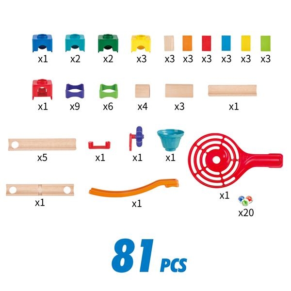 Конструктор-лабиринт Hape Marble Run Гоночная трасса 81 эл. (E1101) - Pampik - 4