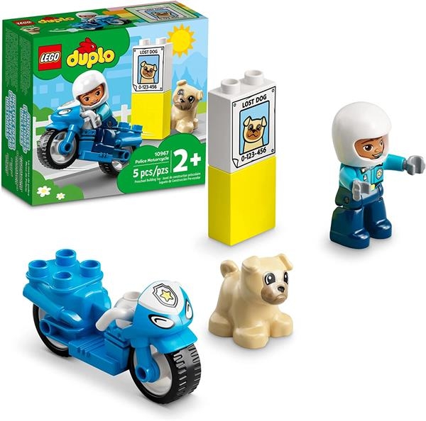 Конструктор LEGO DUPLO Rescue Поліцейський мотоцикл 5 деталей (10967) - Pampik - 8