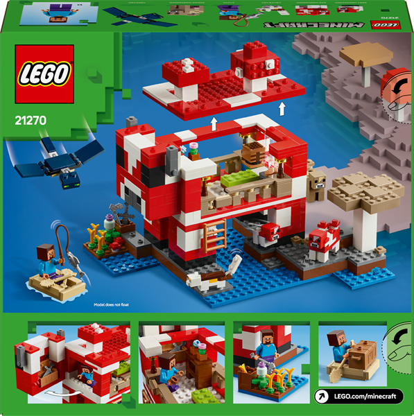 Конструктор LEGO Minecraft Грибний будинок, 500 деталей (21270) - Pampik - 3