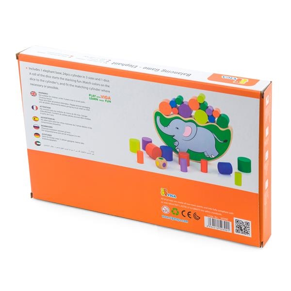 Дерев'яна гра-балансир Viga Toys Слоник (50390) - Pampik - 3