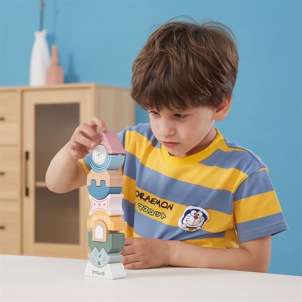 Деревянная пирамидка-балансир PolarB Башенка (44070) - Pampik - 9