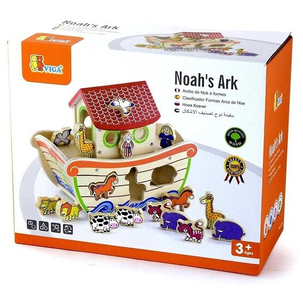 Деревянный сортер Viga Toys Ковчег со зверьками (50345) - Pampik - 2