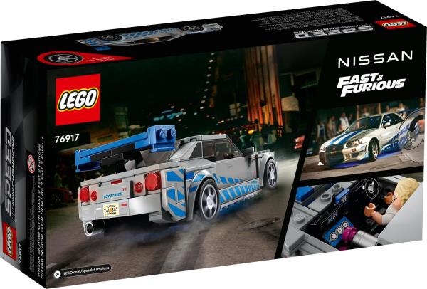 Конструктор LEGO Speed Champions Подвійний форсаж Nissan Skyline GT-R R34, 319 деталей (76917) - Pampik - 8