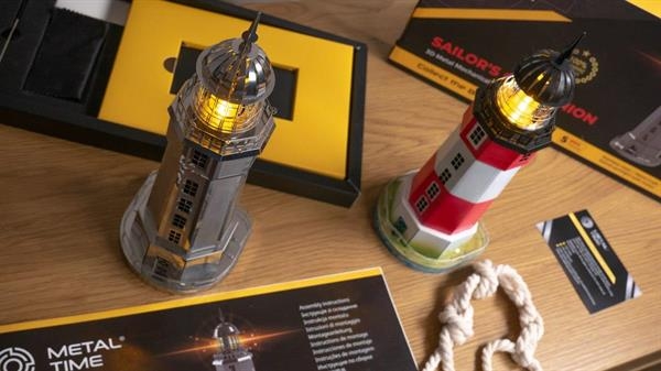 Колекційна модель-конструктор Metal Time Sailor's Companion Маяк із підсвіткою, 31 деталь (MT002) - Pampik - 6