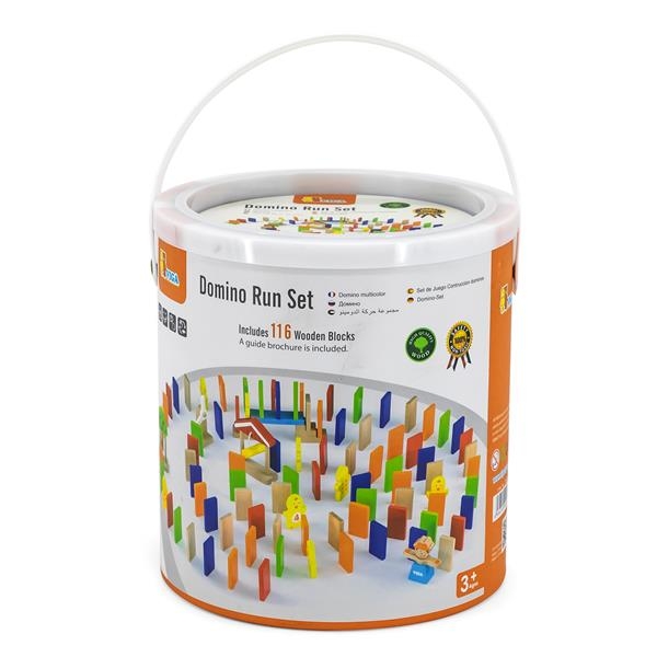 Динамический конструктор Viga Toys Деревянное домино, 116 элементов (51620) - Pampik - 2