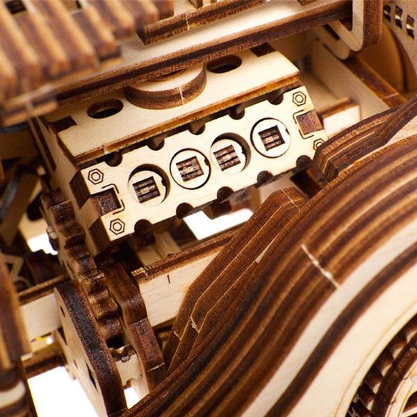 Дерев'яний механічний 3D конструктор Ugears Родстер VM-01 (70052) - Pampik - 6