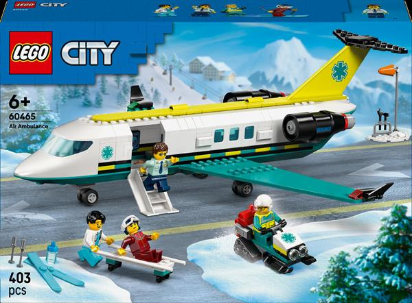 Конструктор LEGO City Літак швидкої медичної допомоги, 403 деталі (60465) - Pampik