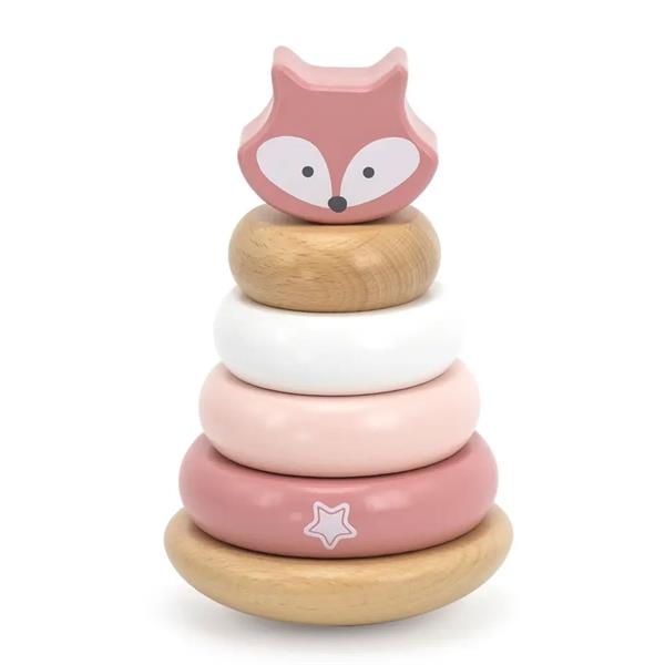 Деревянная пирамидка PolarB Лисичка (44206) - Pampik