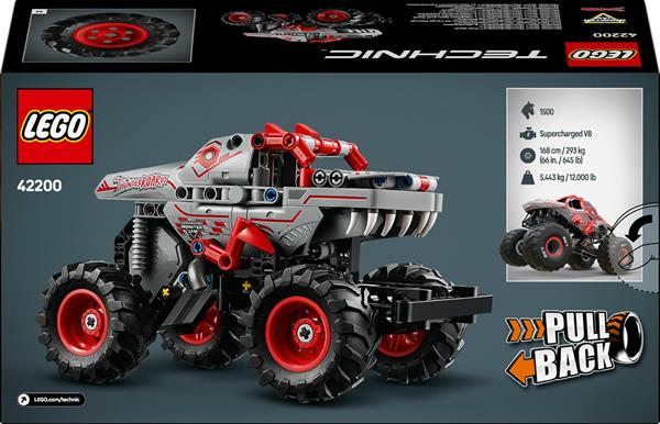 Конструктор LEGO Technic Monster Jam ThunderROARus з інерційним двигуном, 232 деталі (42200) - Pampik - 3