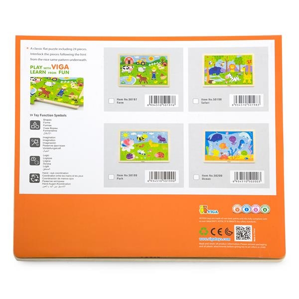 Дерев'яний пазл Viga Toys Парк, 24 ел. (50199) - Pampik - 3