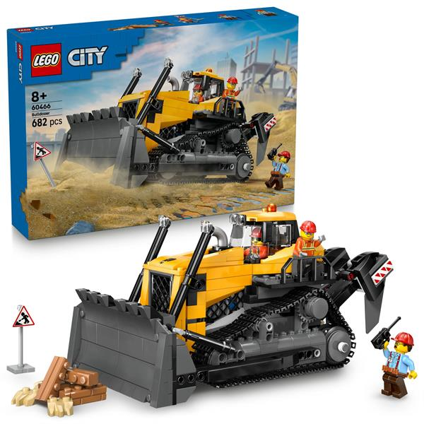 Конструктор LEGO City Желтый бульдозер, 682 детали (60466) - Pampik - 2