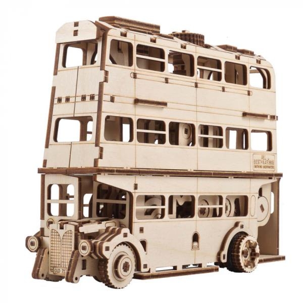 Дерев'яний механічний 3D конструктор Ugears Лицарський автобус, 268 деталей (70172) - Pampik