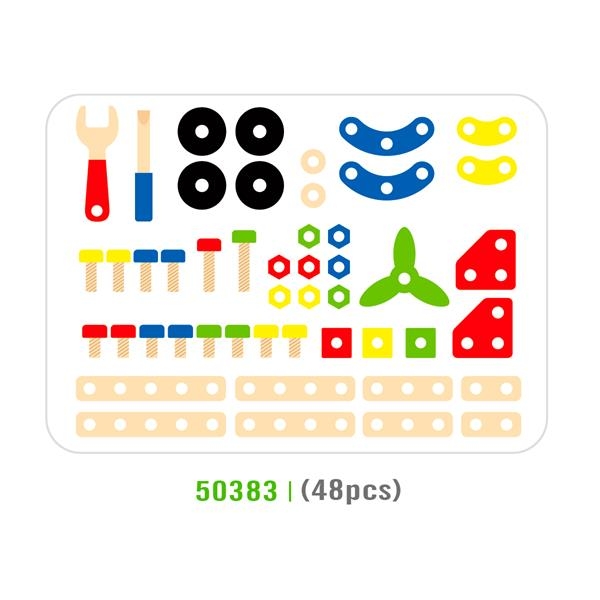 Деревянный конструктор Viga Toys 48 деталей (50383) - Pampik - 3