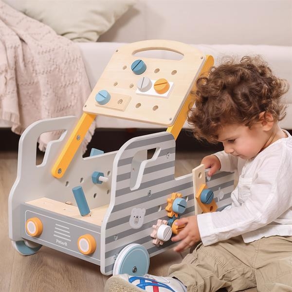 Деревянная машинка с инструментами PolarB (44066) - Pampik - 8