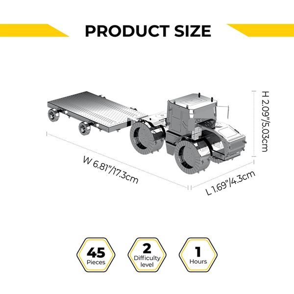 Колекційна модель-конструктор Metal Time Tractor Slobozhanets Трактор ХТЗ (MT074) - Pampik - 11