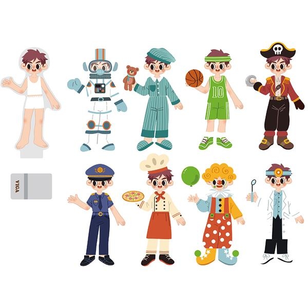 Магнитная игра Viga Toys Одень мальчика (44636) - Pampik - 2