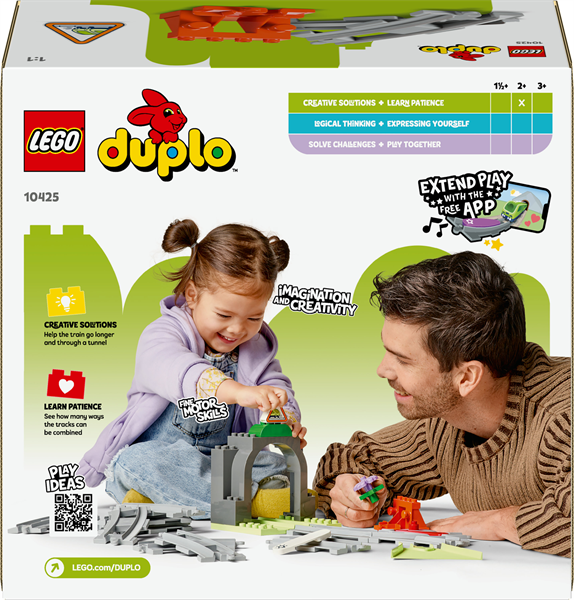 Конструктор LEGO DUPLO Залізничний тунель і колії дод. набір 20 деталей (10425) - Pampik - 3
