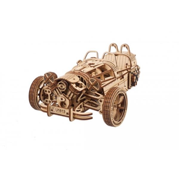 Деревянный механический 3D конструктор Ugears Трицикл UGR-S (70216) - Pampik - 7