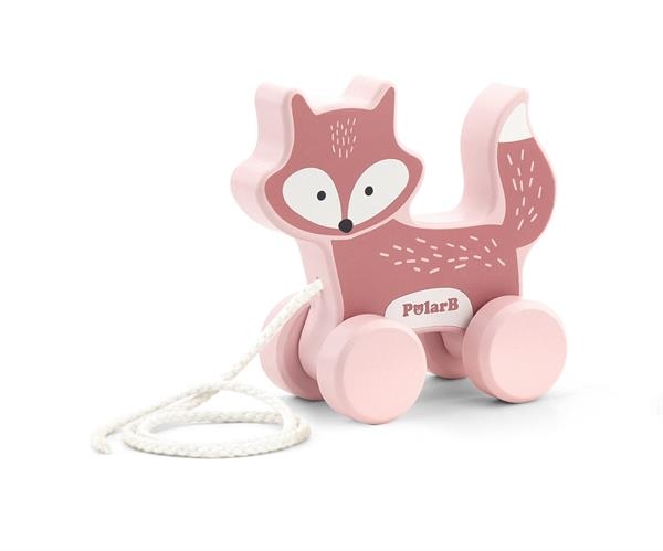 Набор деревянных игрушек PolarB Каталка и пирамидка Лисичка (44228) - Pampik - 3