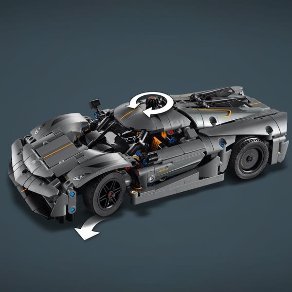 Конструктор LEGO Technic Koenigsegg Jesko Absolut сірий гіперкар 801 деталь (42173) - Pampik - 6