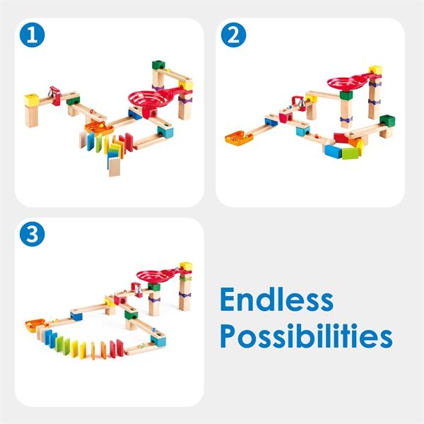 Конструктор-лабиринт Hape Marble Run Множество дорожек 50 эл. (E1102) - Pampik - 3