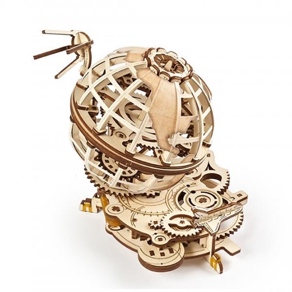 Деревянный механический 3D конструктор Ugears Глобус (70128) - Pampik - 2