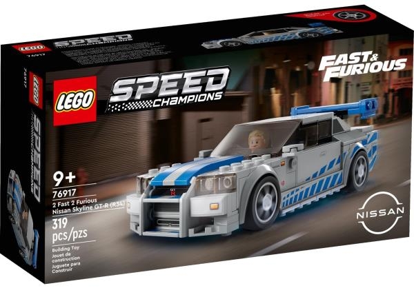 Конструктор LEGO Speed Champions Подвійний форсаж Nissan Skyline GT-R R34, 319 деталей (76917) - Pampik