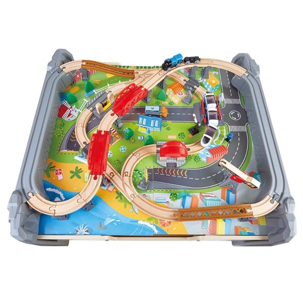 Іграшкова залізниця Hape зі столом 70 ел. (E3766) - Pampik - 6