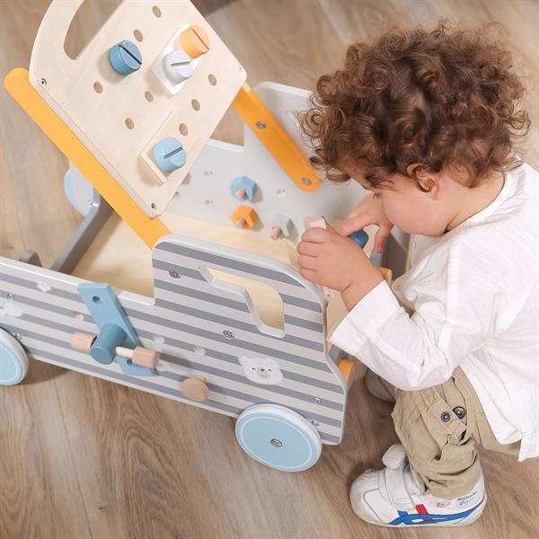 Деревянная машинка с инструментами PolarB (44066) - Pampik - 4