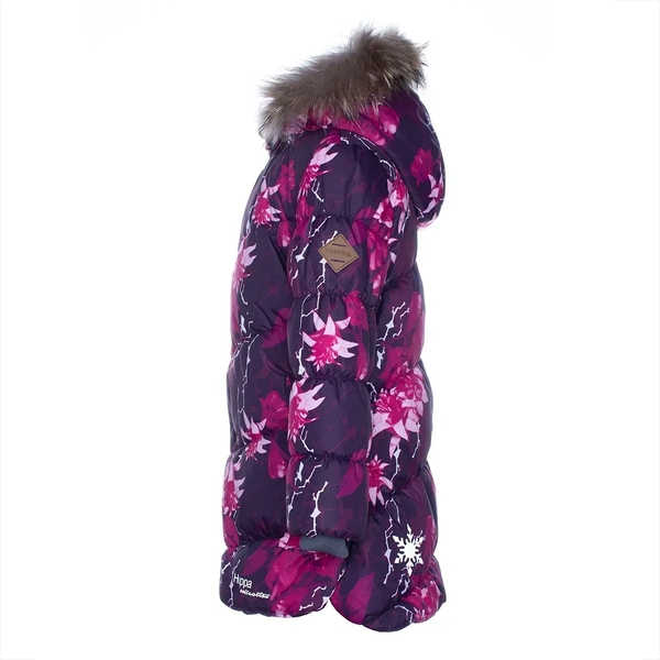 Куртка зимова Huppa Rosa 1, р.116, бордовий з принтом (17910130-91834-116) - Pampik - 3