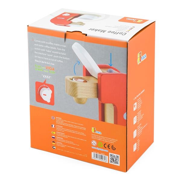 Игрушечная кофеварка Viga Toys из дерева (50234FSC) - Pampik - 4