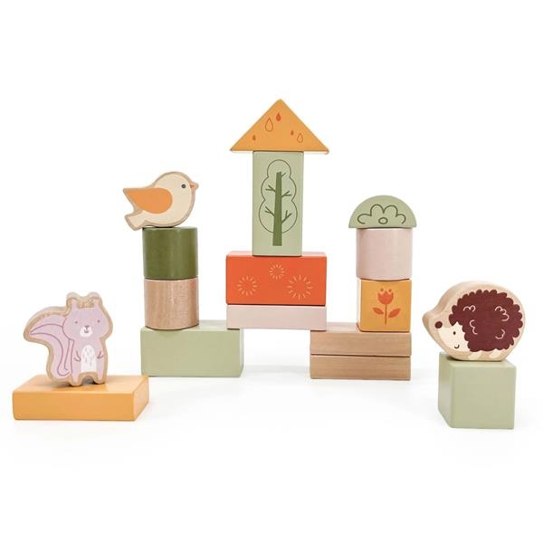 Дерев'яні кубики PolarB Зелений ліс, 50 елементів (44230) - Pampik - 2