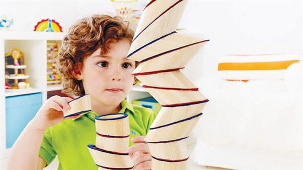 Головоломка из бамбука Hape Totter Tower Башня (E5524) - Pampik - 9