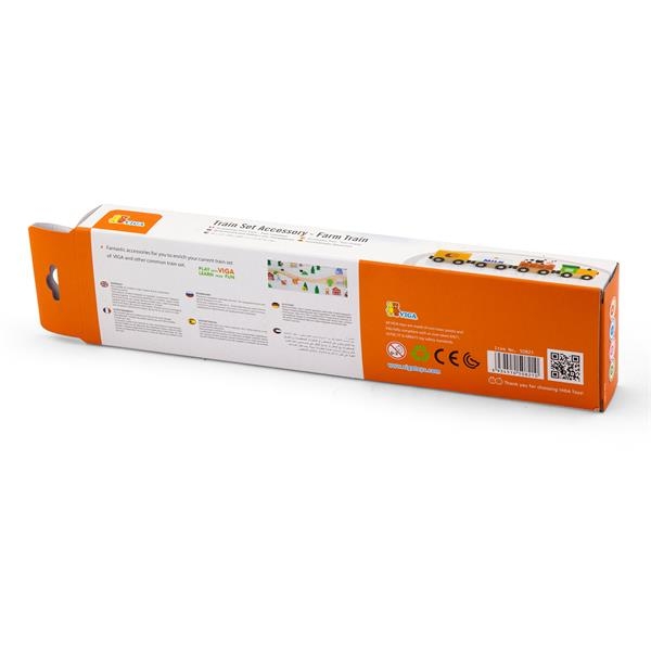 Набір для залізниці Viga Toys Поїзд-ферма (50821) - Pampik - 3