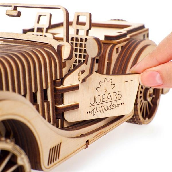 Дерев'яний механічний 3D конструктор Ugears Родстер VM-01 (70052) - Pampik - 10