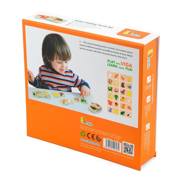 Логический пазл Viga Toys Что едят зверюшки 24 эл. (51607) - Pampik - 3