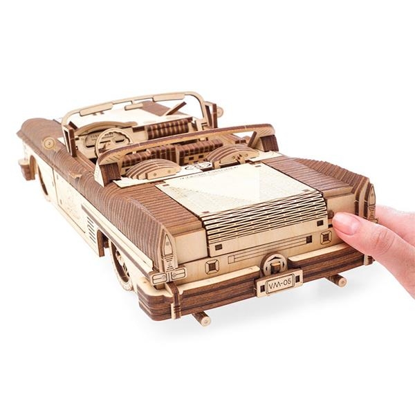 Деревянный механический 3D конструктор Ugears Кабриолет мечты VM-05 (70073) - Pampik - 4