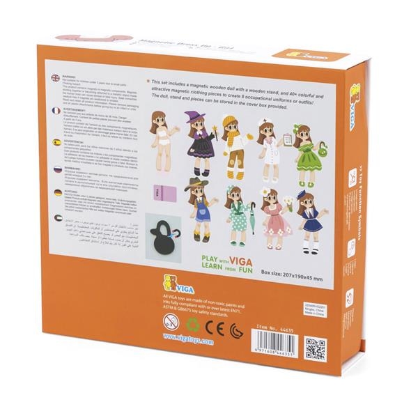 Магнітна гра Viga Toys Вдягни дівчинку (44635) - Pampik - 3